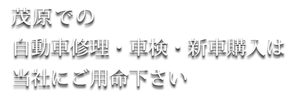 茂原での自動車修理・車検・新車購入は当社にご用命下さい